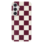 Burgundy Vibe Checker Samsung Case