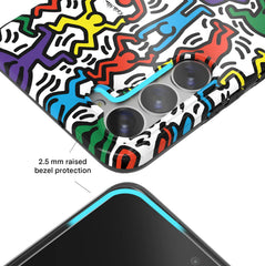 Keith Haring Rainbow Dancers Samsung Case