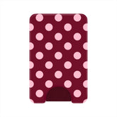 Raspberry Polka Dot MagSafe Wallet