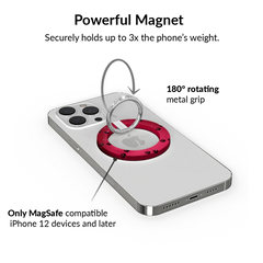 Black Cherry Crystal MagSafe Grip Ring