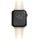 Tan & White Stripes Apple Watch Band