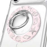 Pink Coastal Seashells MagSafe Grip Ring