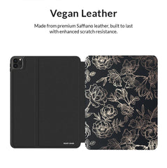 Floral Rose Gold Chrome iPad Case