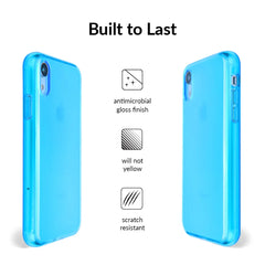 Neon Blue Clear iPhone Case