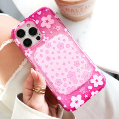 Pink Cherry Blossom Portable MagSafe Charger Power Pack