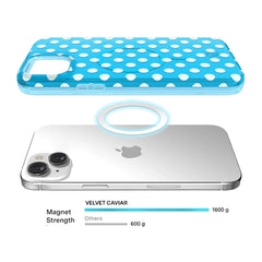 Aquamarine Polka Dot iPhone Case