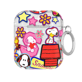 Snoopy Patchwork Glitter AirPod Case