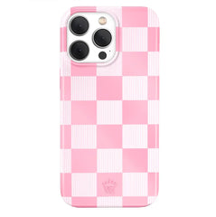 Pink Vibe Checkered iPhone Case