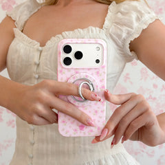 Dainty Pink Floral MagSafe Grip Ring