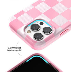 Pink Vibe Checkered iPhone Case