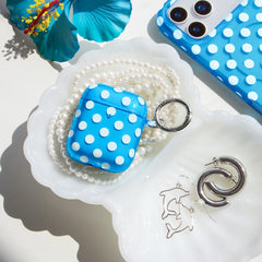 Aquamarine Polka Dot  AirPod Case