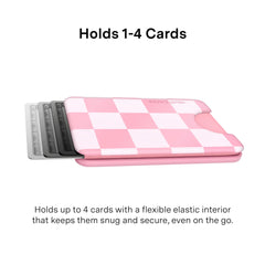 Pink Vibe Checkered Magsafe Wallet