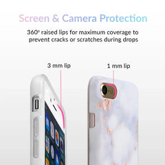 Gray Clouds Marble iPhone Case