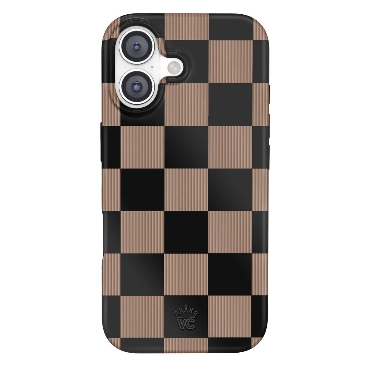 Mocha Vibe Checkered iPhone Case