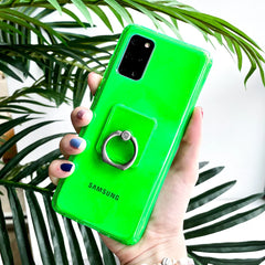 Neon Green Clear Samsung Case