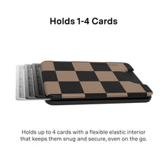 Mocha Vibe Checkered Magsafe Wallet