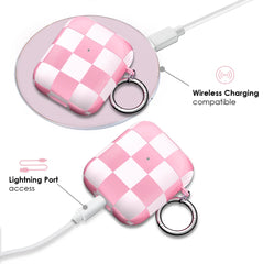 Pink Vibe Checkered AirPod Case