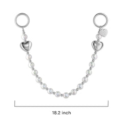 Pearl Heart Bag Chain