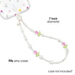 Tulip Pearl Chain Phone Charm