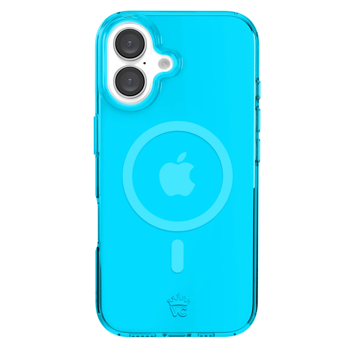 Neon Blue Clear iPhone Case