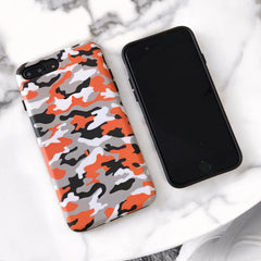 Orange Camo iPhone Case