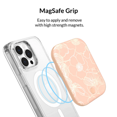 Peach Blossom Portable MagSafe Charger Power Pack