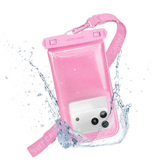 Pink Stardust Glitter Waterproof Floating Phone Pouch
