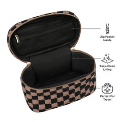 Mocha Vibe Check Vanity Bag
