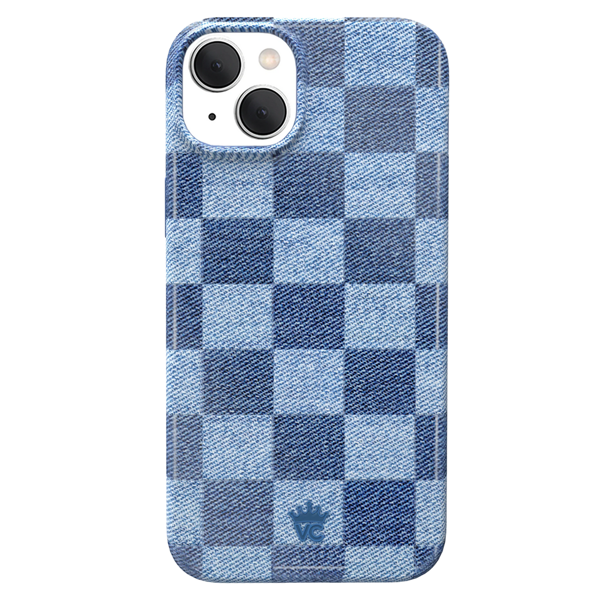 Denim Vibe Checkered iPhone Case