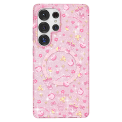 Pink Hanukkah Glitter Samsung Case