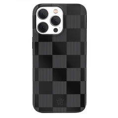 Noir Vibe Checkered iPhone Case