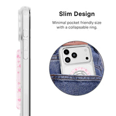 Dainty Pink Floral MagSafe Grip Ring