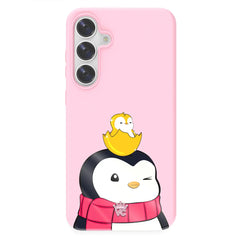 Pudgy Penguins Positive Pink Samsung Case