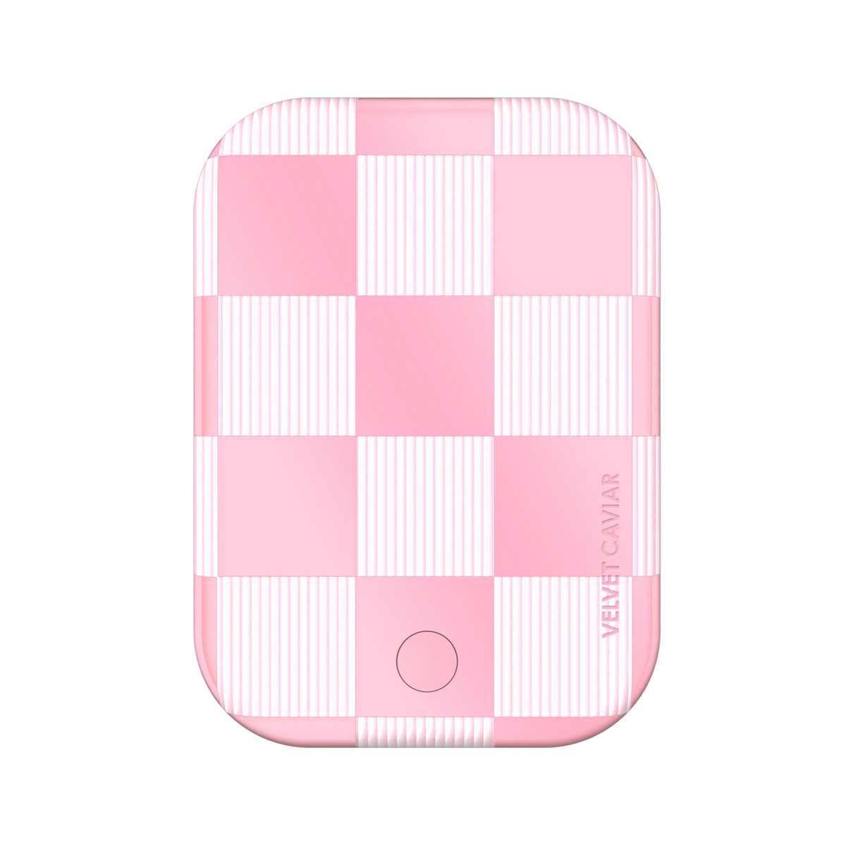 Pink Vibe Checkered Portable MagSafe Charger Power Pack