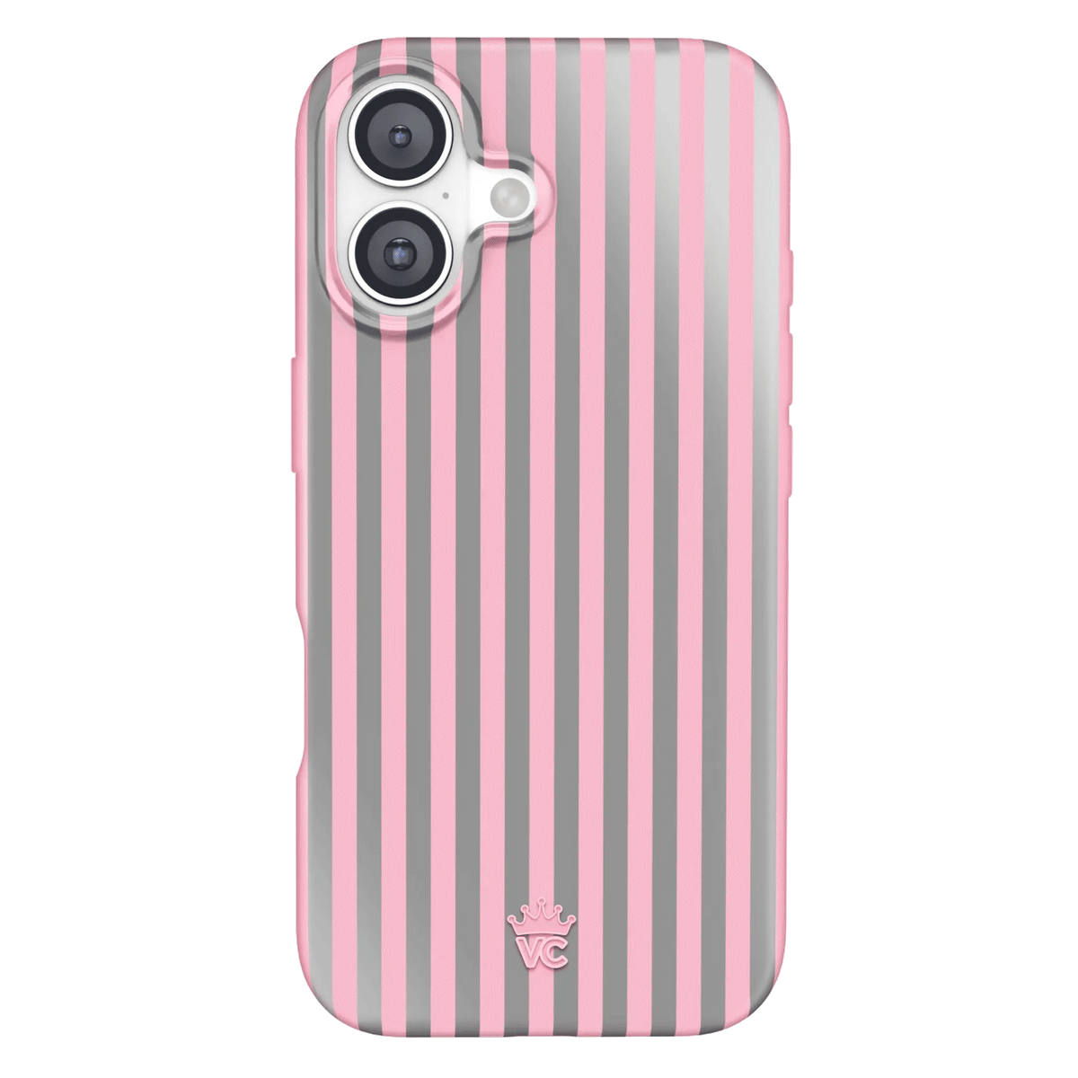 Pink Chrome Stripes iPhone Case
