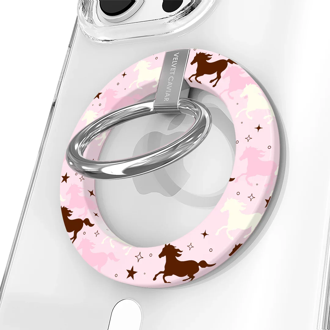 Pink Pony Glitter MagSafe Grip Ring