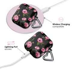 Pink Rose Floral AirPod Case