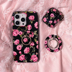 Pink Rose Floral AirPod Case