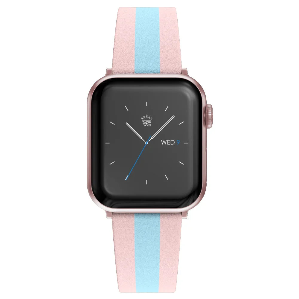 Pink & Blue Stripes Apple Watch Band