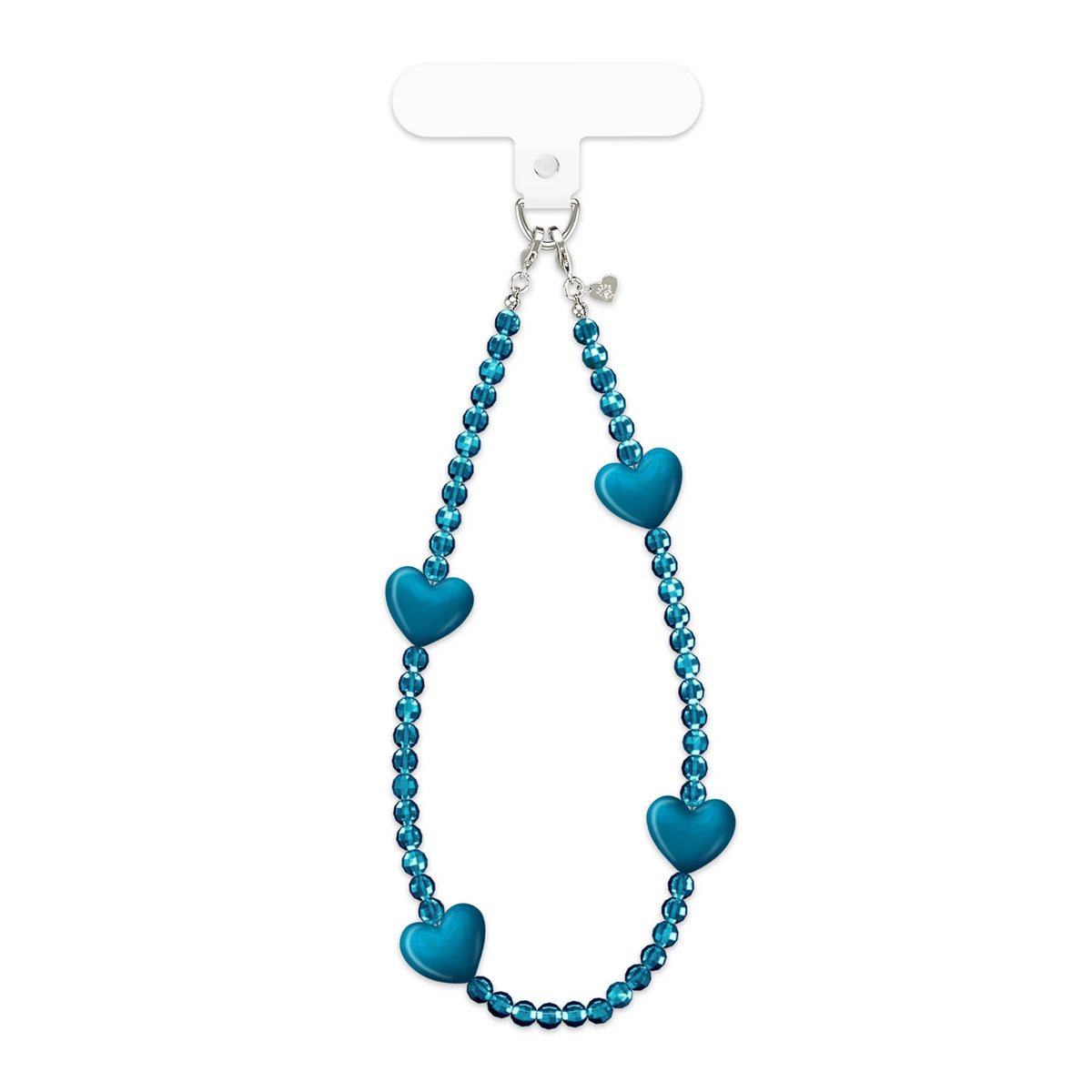 Navy Heart Phone Charm